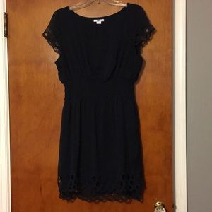 Bar III Navy cap sleeve dress, size XL